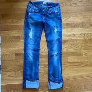 Hudson cropped jeans sz 24 flap pockets